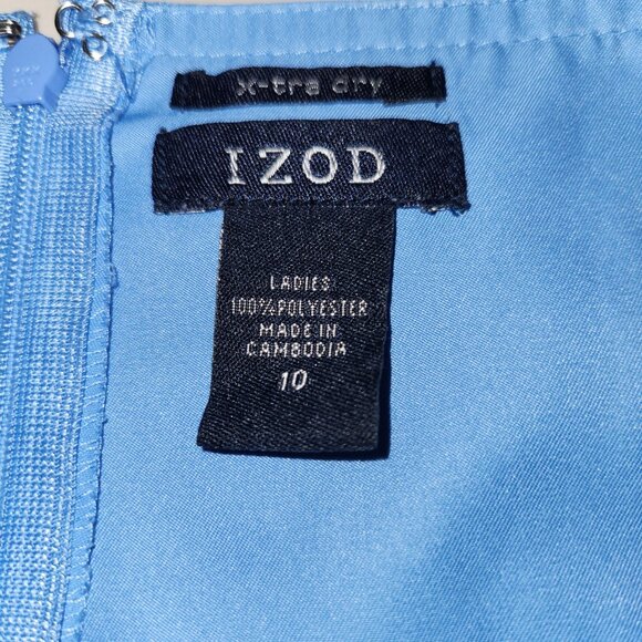 Izod Ladies Blue Polyester Skort Size 10 With Button & Zipper Closure 4065 - Picture 4 of 7